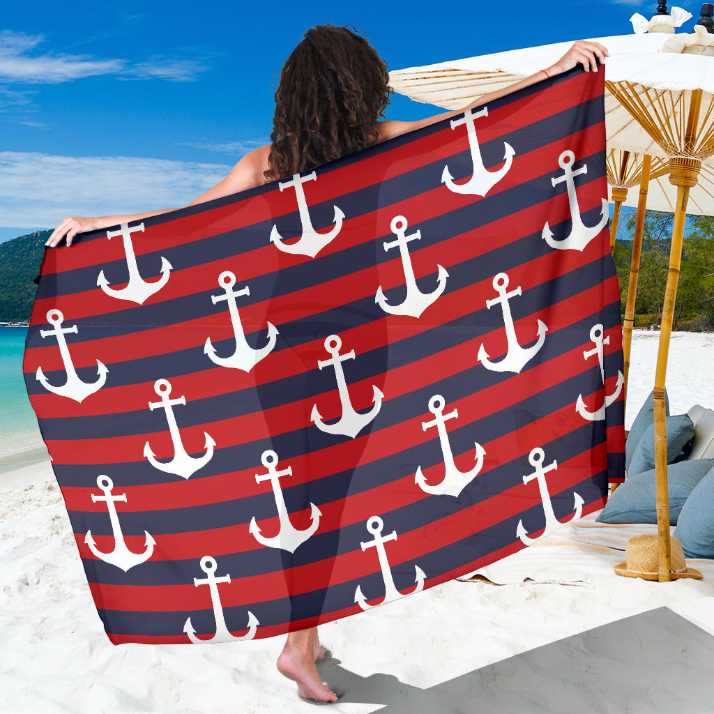 Nautical Pattern Print Design A05 Sarong Pareo Wrap