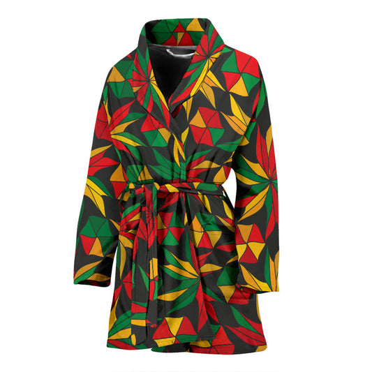 Rastafarian Pattern Print Design A03 Women Bathrobe