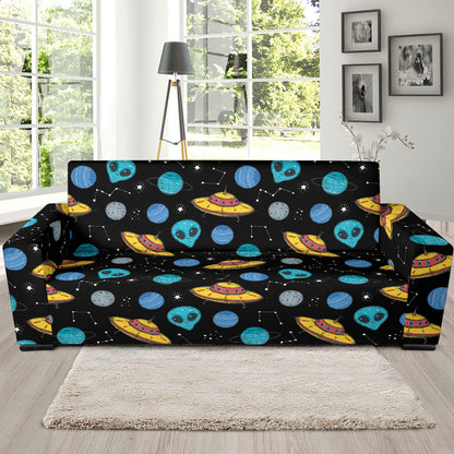 UFO Alien Print Design LKS306 Sofa Slipcover