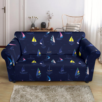 Sailboat Print Design LKS305 Loveseat Couch Slipcover