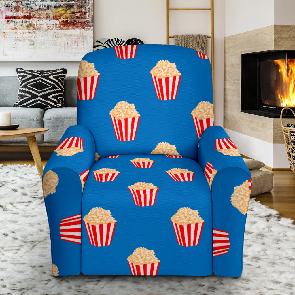 Popcorn Pattern Print Design A04 Recliner Slipcover with Pocket