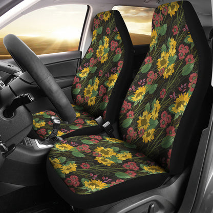 Sunflower Print Design LKS303 Car Seat Covers