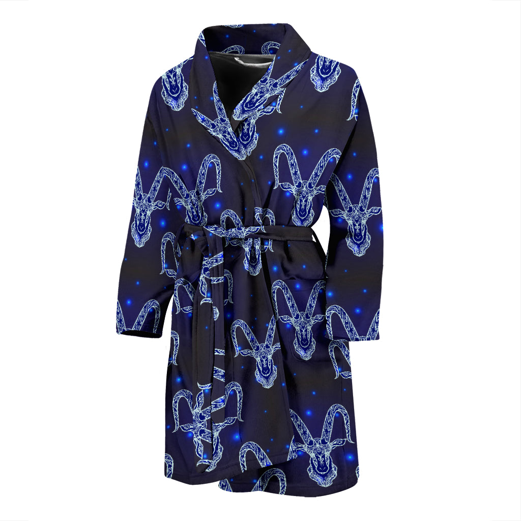 Goat Print Design LKS401 Men Bathrobe