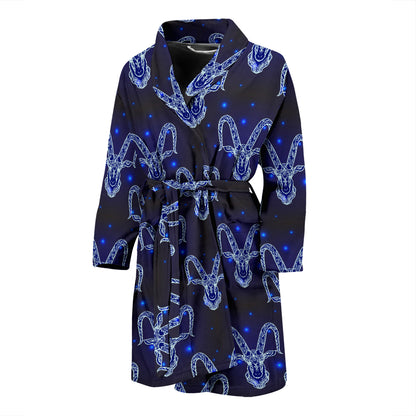 Goat Print Design LKS401 Men Bathrobe