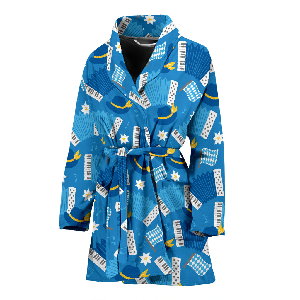 Accordion Print Design LKS401 Women Bathrobe