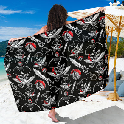 Pirate Pattern Print Design A05 Sarong Pareo Wrap