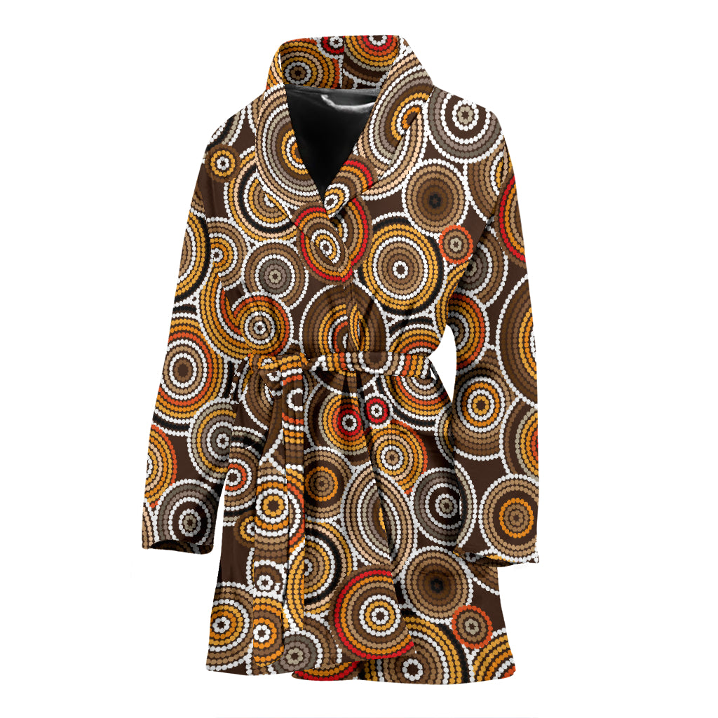 Aboriginal Print Design LKS402 Women Bathrobe