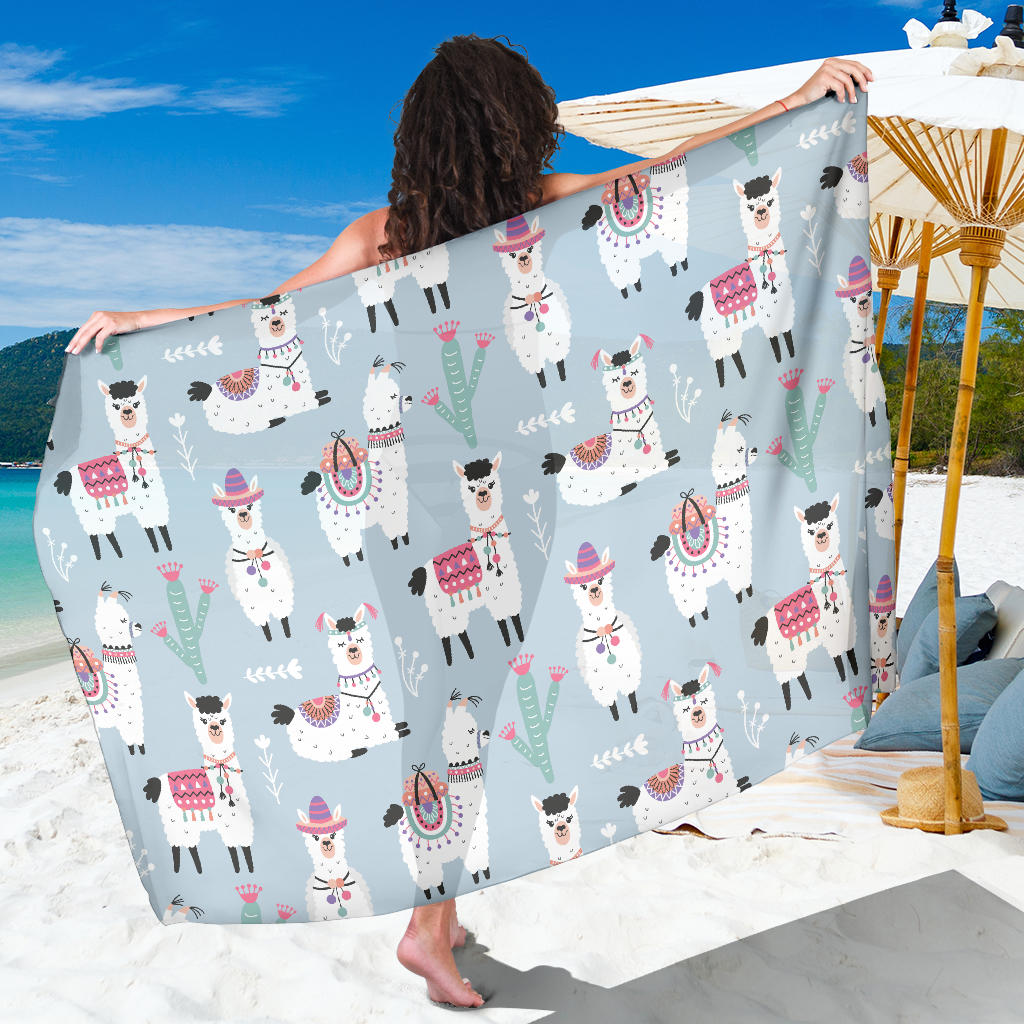 Llama Pattern Print Design 04 Sarong Pareo Wrap