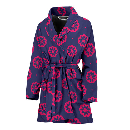 Water Lily Print Design LKS301 Women Bathrobe