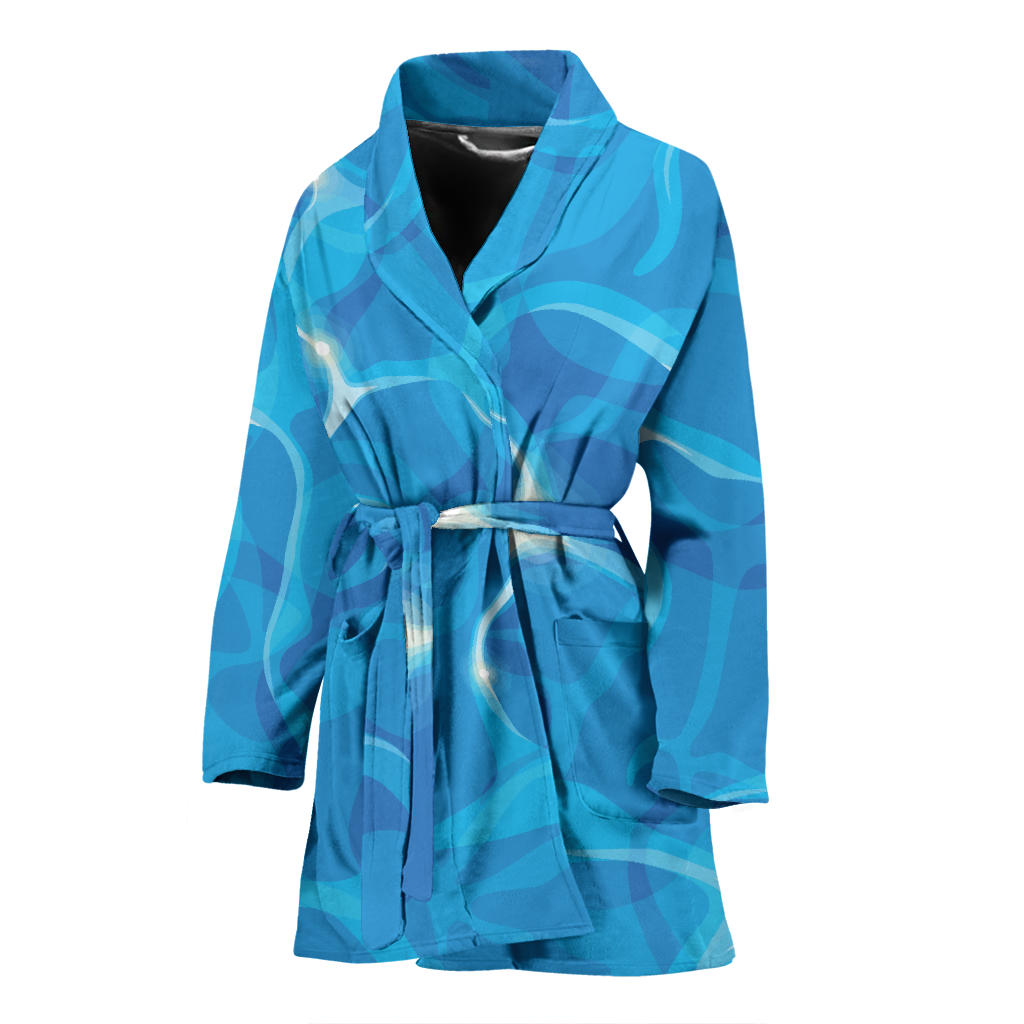 Ocean Reflex Pattern Print Design A02 Women Bathrobe