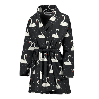 Swan Print Design LKS401 Women Bathrobe