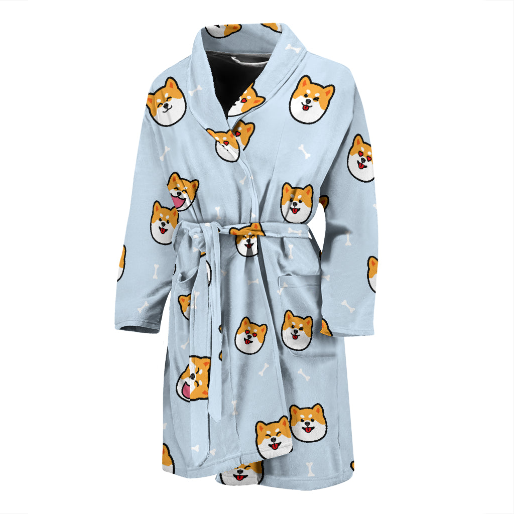 Shiba Inu Print Design LKS3012 Men Bathrobe