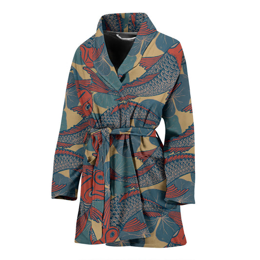 Pisces Pattern Print Design A01 Women Bathrobe