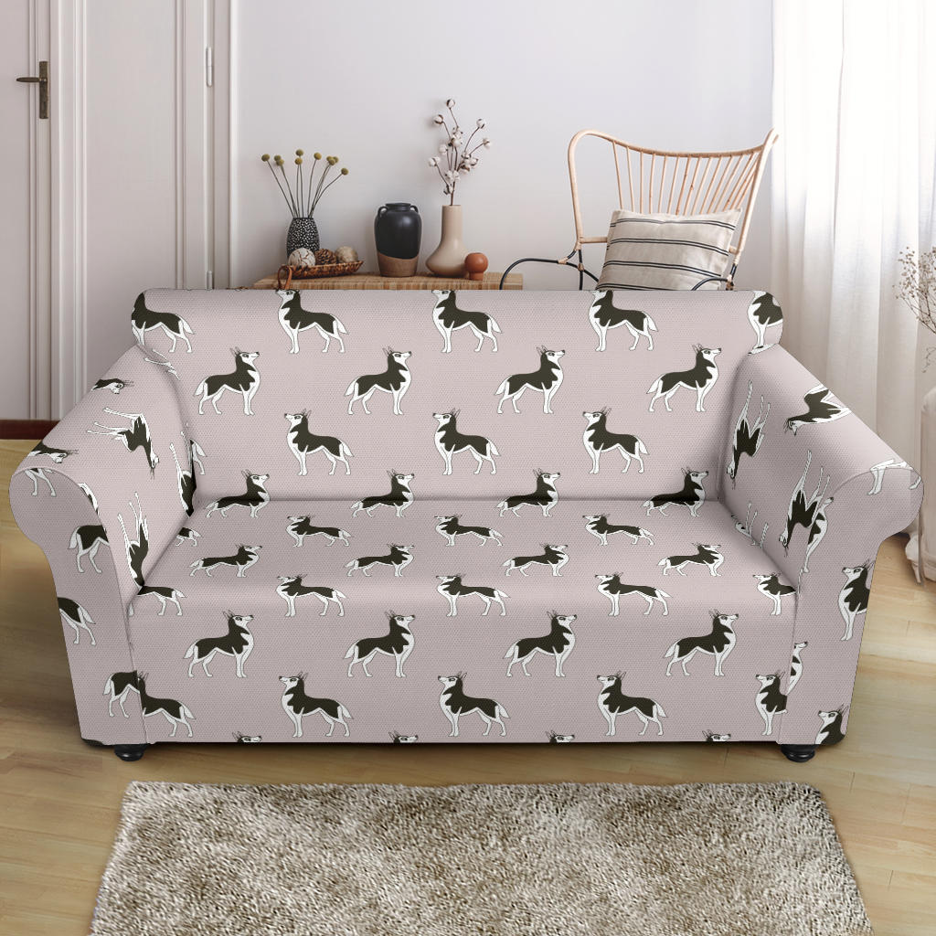 Siberian Huskies Print Design LKS301 Loveseat Couch Slipcover