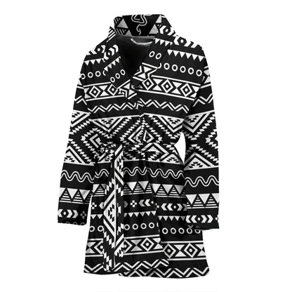 Tribal Pattern Print Design LKS301 Women Bathrobe