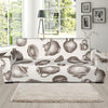 Pottery Pattern Print Design A01 Sofa Slipcover