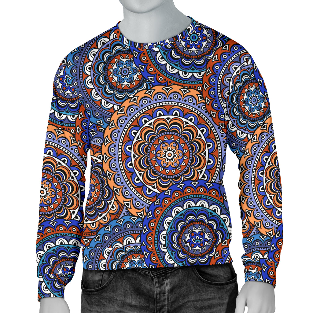 Mandala Boho Chic Design Print Men Long Sleeve Sweatshirt