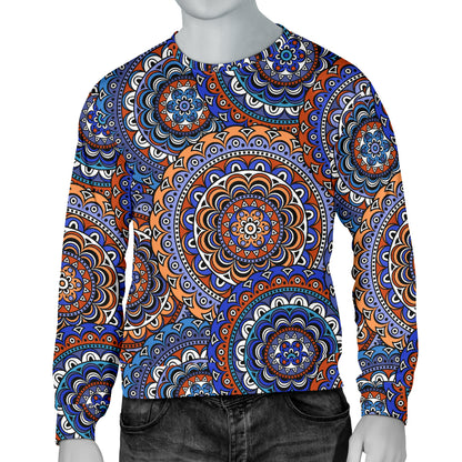Mandala Boho Chic Design Print Men Long Sleeve Sweatshirt
