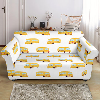 School Bus Print Design LKS306 Loveseat Couch Slipcover