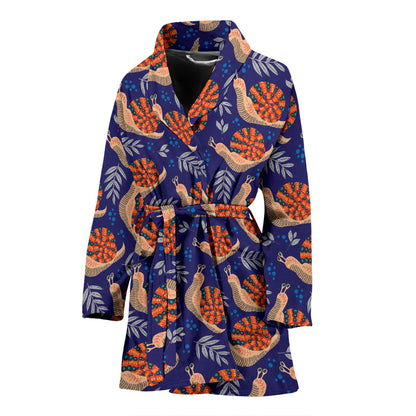 Snail Print Design LKS401 Women Bathrobe