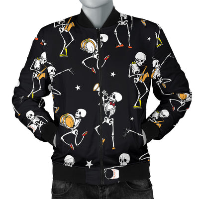 Skeleton Dance Print Men Bomber Jacket