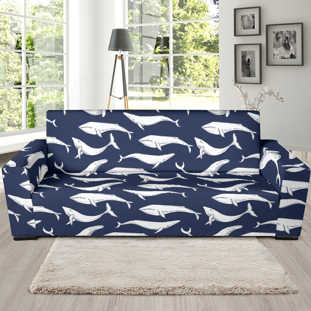 Whale Print Design LKS308 Sofa Slipcover