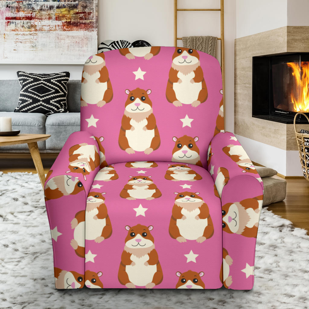 Hamster Cute Pattern Print Design 02 Recliner Slipcover with Pocket