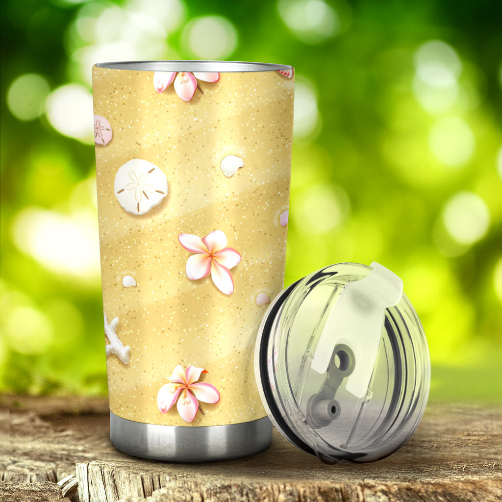 Beach Theme Print Tumbler