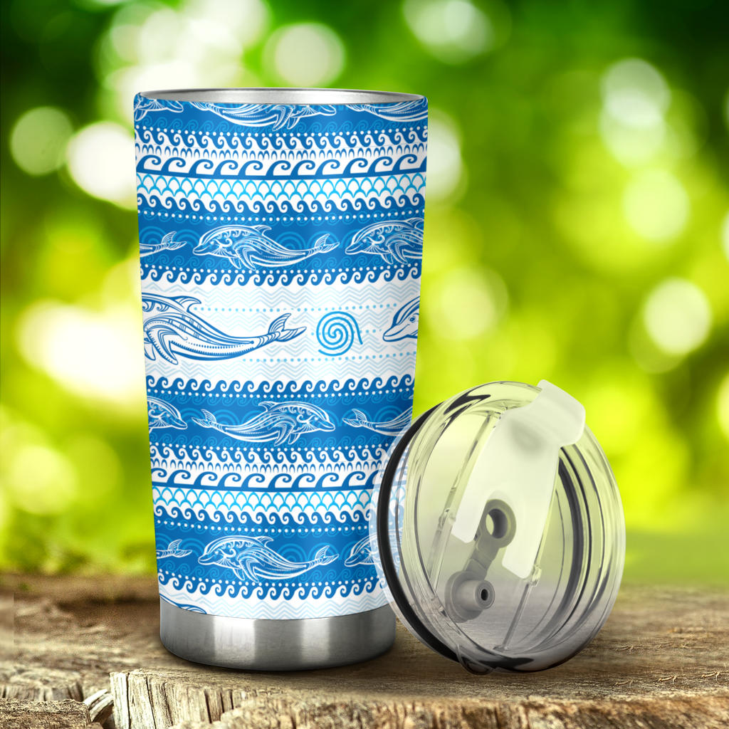 Dolphin Tribal Print Pattern Tumbler