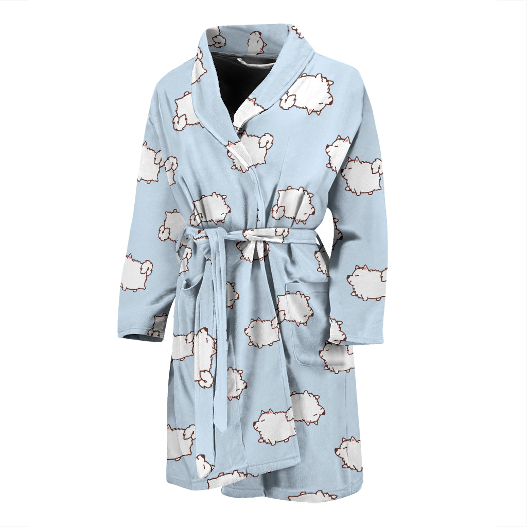 Samoyeds Print Design LKS301 Men Bathrobe