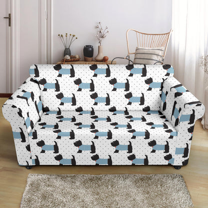 Scottish Terriers Print Design LKS3012 Loveseat Couch Slipcover
