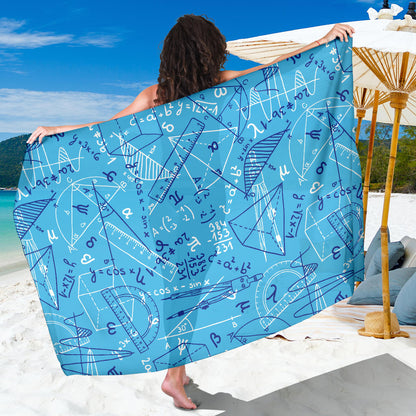 Math Pattern Print Design 02 Sarong Pareo Wrap
