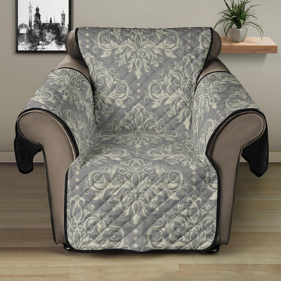 Damask Grey Elegant Print Pattern Recliner Cover Protector