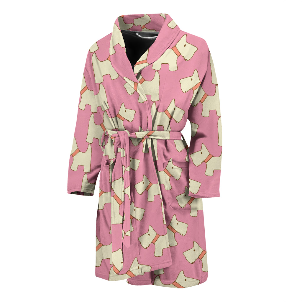 Scottish Terriers Print Design LKS306 Men Bathrobe