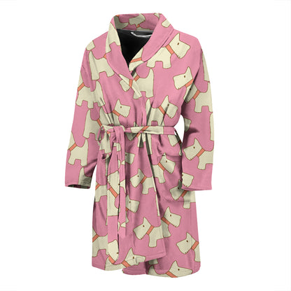 Scottish Terriers Print Design LKS306 Men Bathrobe