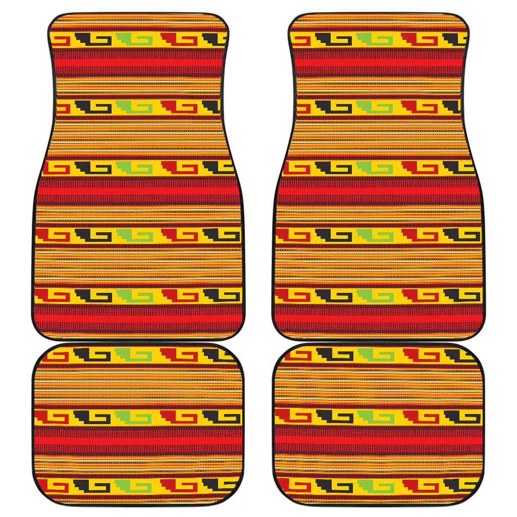 Mexican Blanket Ornament Print Pattern Car Floor Mats Front Back