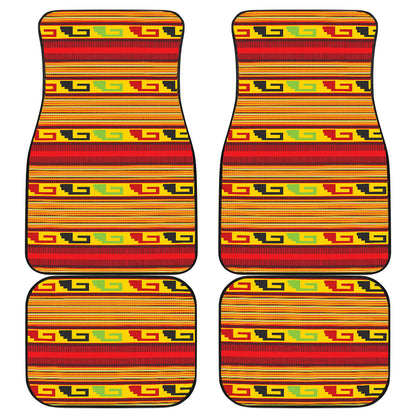 Mexican Blanket Ornament Print Pattern Car Floor Mats Front Back