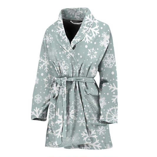 Snowflake Print Design LKS303 Women Bathrobe