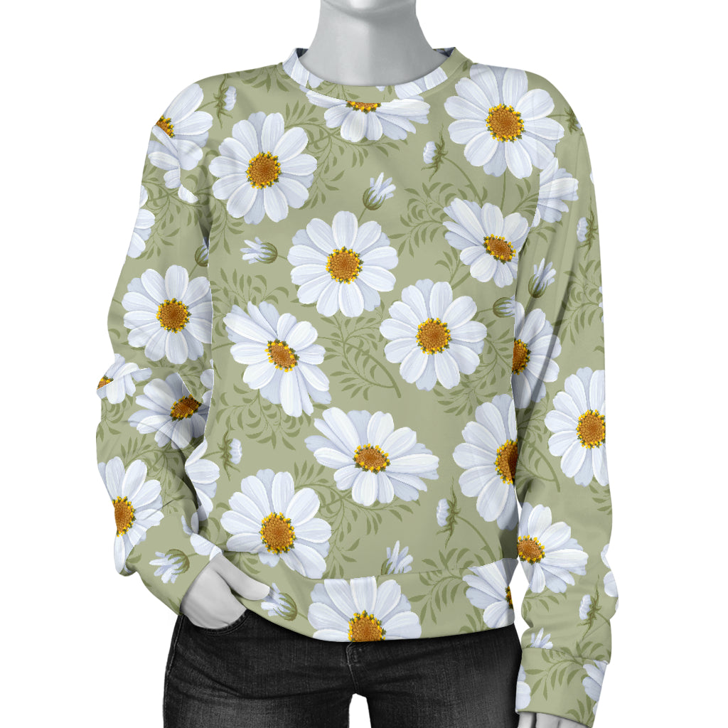 Daisy Yellow Print Pattern/womenlongsleeve.jpg Women Long Sleeve Sweatshirt