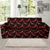 Chilli Pepper Pattern Print Design 01 Sofa Slipcover