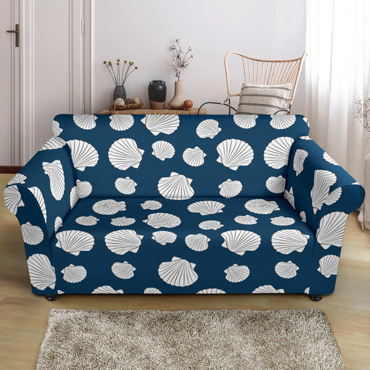 Seashell Print Design LKS3012 Loveseat Couch Slipcover