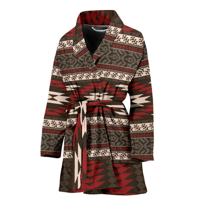 Native Pattern Print Design A03 Women Bathrobe
