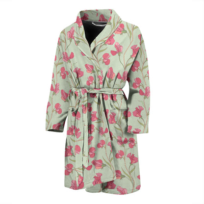 Sweet Pea Print Design LKS301 Men Bathrobe