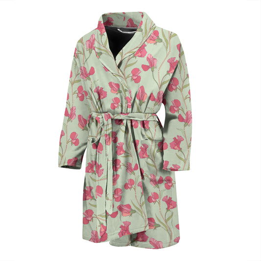 Sweet Pea Print Design LKS301 Men Bathrobe