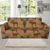 Moose Pattern Print Design 03 Sofa Slipcover