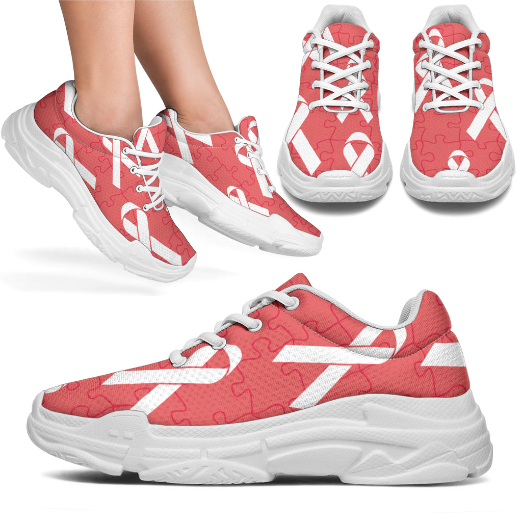 Autism Awareness Ribbon Design Print Chunky Sneakers