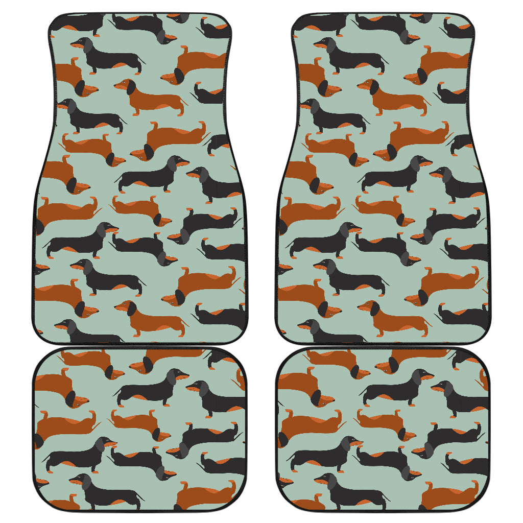 Dachshund Cute Print Pattern Car Floor Mats Front Back
