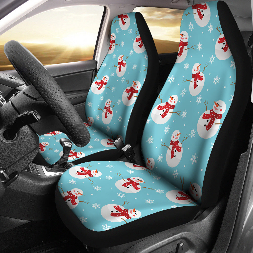 Snowman Print Design LKS304 Car Seat Covers