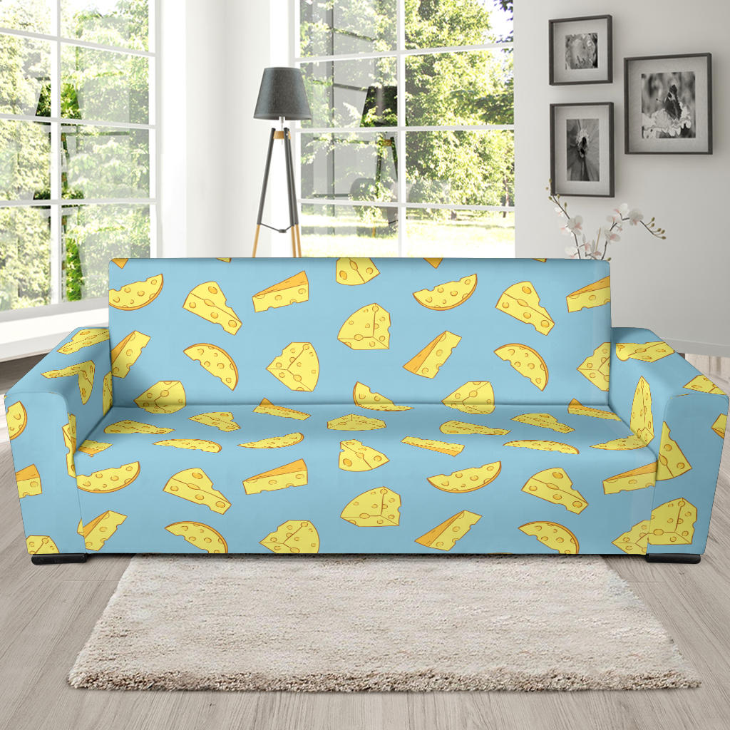 Cheese Pattern Print Design 04 Sofa Slipcover