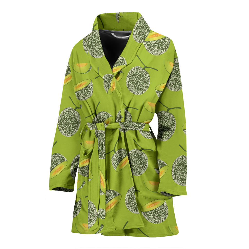 Cantaloupe Pattern Print Design 03 Women Bathrobe